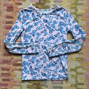 Lilly Pulitzer size 10 girls top Zanzibar Blue Ruff Night Print (2019)